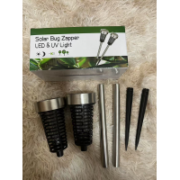 2PK LED & UV Light Outdoor Solar Bug Zapper. 13000 Packs. EXW Los Angeles 